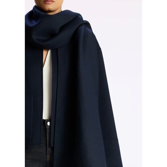 A.L.C. Finley Wool Jacket in Navy Scarf Attachment Small - Picture 3 of 16